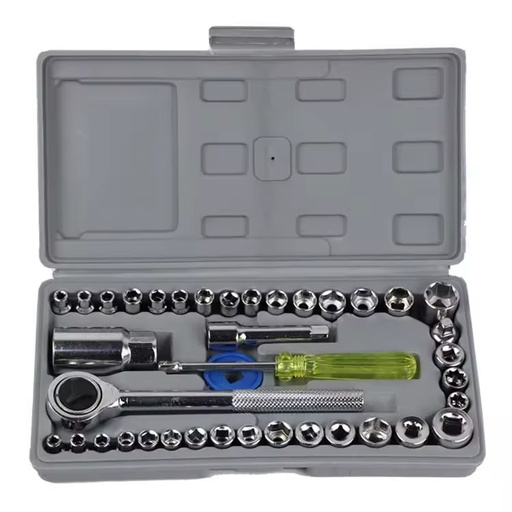 40-Piece High Quality Steel Combination Socket Screwdriver Hand Tool Ratchet Wrench Set