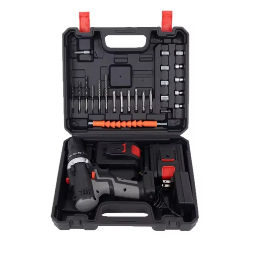Cordless Drill Power Tool Kit with Screwdrivers Hard Case Multifunctional Household Cordless Electric Screwdriver