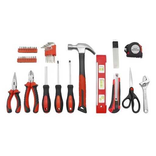 81Pcs Tools Kit Complete Box Home Sets Hardware Bike for Car Mechanic Hand Tool Set Case Packing Assorted Household Hardware Kit