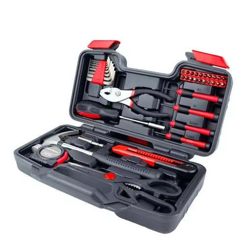 Home Tool Set Hand Drill Screwdriver Bits Pliers Wrenches Tape Measure Women Men Rechargeable Tool Set for Homeowners