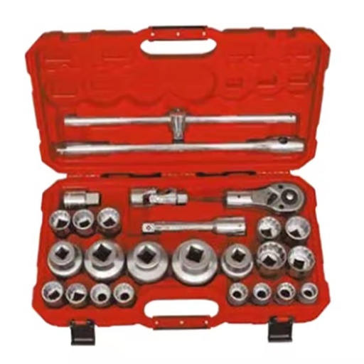 Professional Supplier 26pcs 3/4''&1"Dr. Adjustable Torque Ratchet Cr-Mo SAE Professional Socket Set