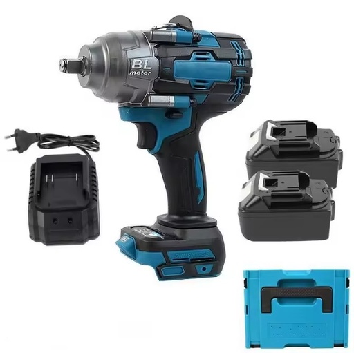 Industrial-grade 21V 1000N High-torque Brushless Electric Impact Wrench 1/2 Drive 1200W 3500 Impact Frequency for Auto Repair