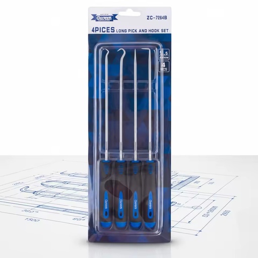 Qixin Manufacturer OEM Customization 4PCS Portable Truck Repair Automotive Motorcycle Heavy Duty Pick Hook Set