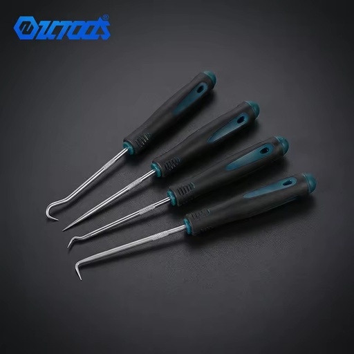 Qixin 4PC Mini Interchangeable Hook Pick Tool Set Small Auto Repair Hand Tool for O-ring Oil Seal Removal
