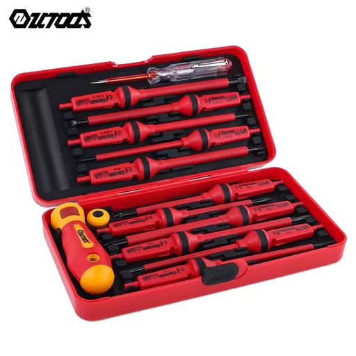 Qixin Supplier Custom Insulation Screwdriver Set Multifunction 13PCS High Quality Magnetic VDE Screw Driver Set Tool Machine