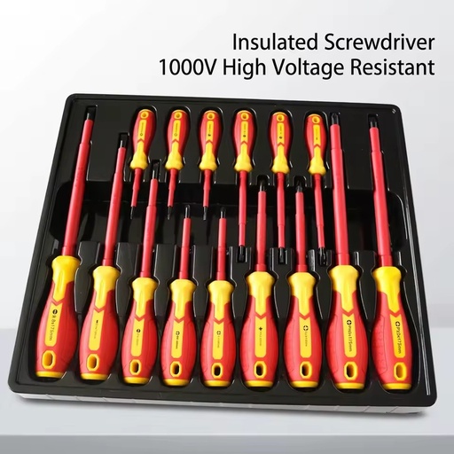 Qixin Factory Custom Non-Slip Household Repair Chrome Vanadium Steel Magnetic VDE Screw Driver Set
