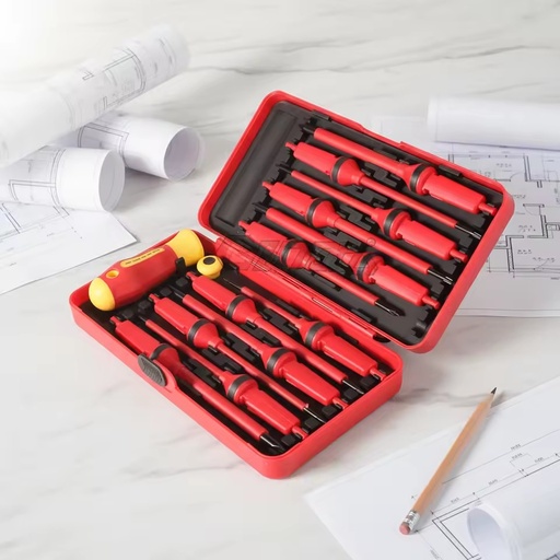 Qixin Custom Wholesale Chrome Vanadium Steel Electricity Household Tool Screwdriver Kit Insulated Magnetic Screw Driver