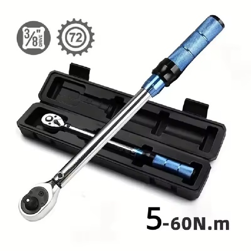 5-60N.m Torque Wrench 3/8 Inch Square Drive Torques Key ±3% High Precision Torque Wrench Professional Bicycle Automotive Tool