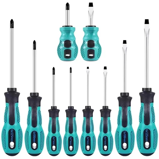 Repair Tool Set-Magnetic Precision Screwdriver Kit with Phillips and Flat Head, Non-Slip Handle, Screwdriver Tool Set