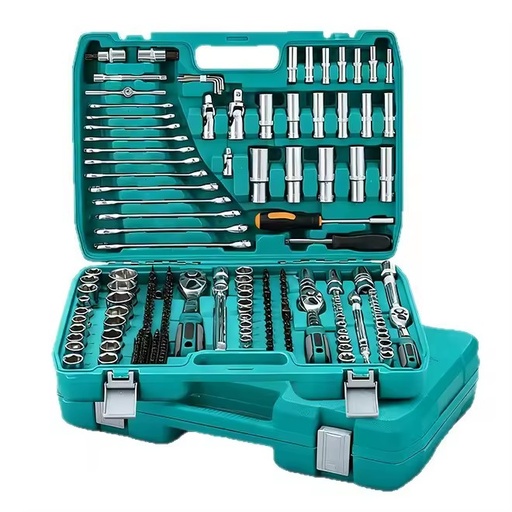 216-Piece Ratchet Wrench Socket Set for Car Maintenance & Workshop Use Auto Protection Toolbox
