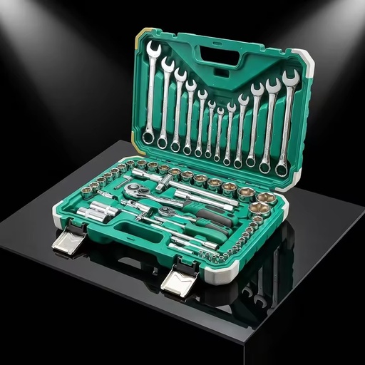 61Pcs 1/4" Drive Socket Wrench Set Industrial Grade CR-V Steel Auto Repair Tool Kit with Storage Case for Car & Home Use