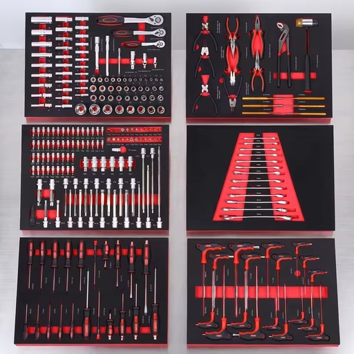 252Pcs Professional Carbon Steel Tool Kit with Storage Case for Workshop Garage Car Mechanical & Home Maintenance