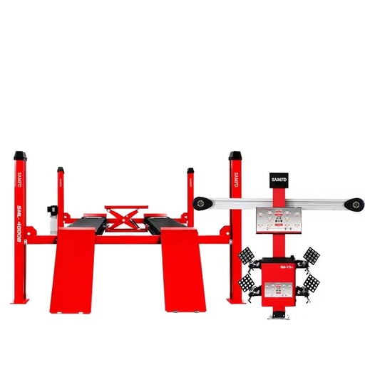 3D Car Wheel Alignment Tool Ground Mounted Large Scissor Four Post Lift Made in Yantai Shandong