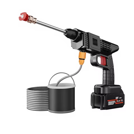 Wireless Electric Car Wash Water Gun with 22 Pressure Plastic Metal & ABS Construction for Household Use