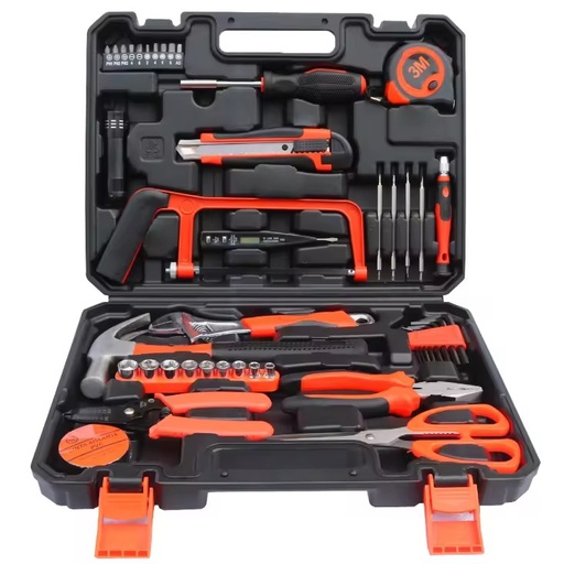 45PCS Handy Household Hand Tool Sets Home Repair Tools Mechanic Set Box