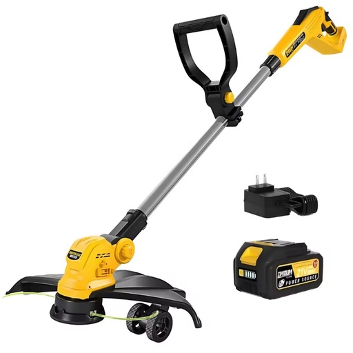 15" 21V Brushless Cordless Grass Trimmer Weed Wacker Lithium Battery Garden Cutting Machine