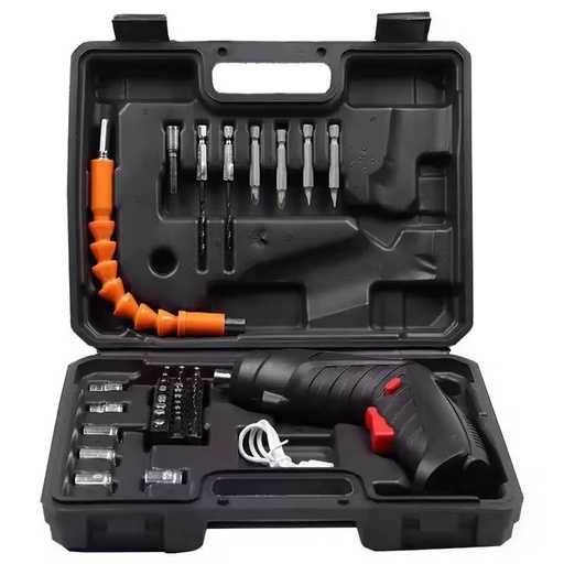 Rechargeable DIY Mini Automatic Screwdriver Industrial Grade Cordless Household Drill Tool Suite Lithium Battery Power Source