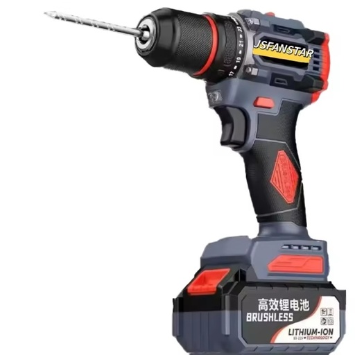 2.0Ah Brushless Cordless Drill Set Keyless Variable Speed Electric Screwdriver Impact Driver Industrial/DIY Grade