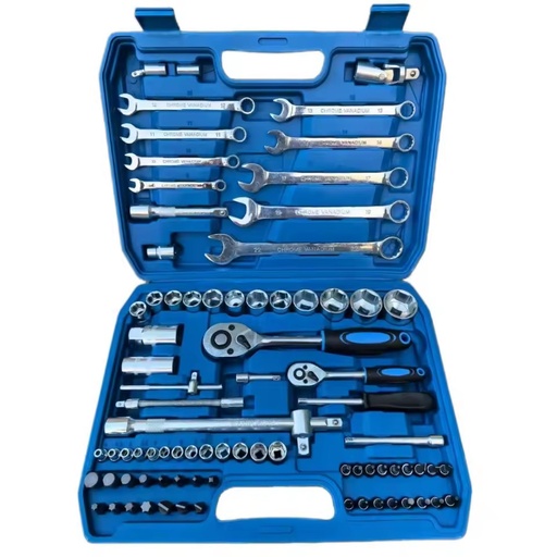 Ready to Ship 82PCS Auto Car Repair Hand Tools Socket Set Ratchet Handle Extension Bar Hex Key Wrench