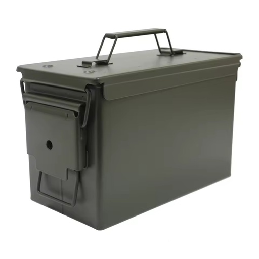 Bullet 9Mm 30+ AMMO Can Waterproof Metal Army Green Ammo Box Steel for Nerf Ammunition Christmas Gifts for Men