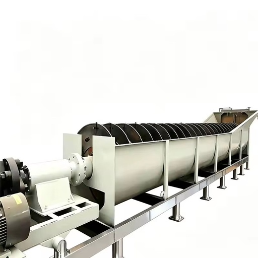 High-capacity spiral sand washing machine used for cleaning aggregates in quarries