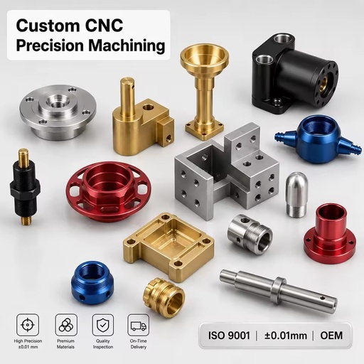 Custom CNC Machining Parts Metal Titanium Brass Stainless Steel Aluminum Precision Milling Turning Services OEM Manufacturer