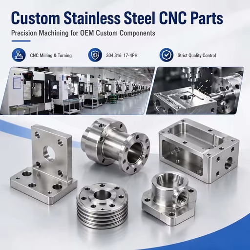 Custom CNC Machining Stainless Steel Parts OEM Turning Milling Precision Metal Components Factory Services