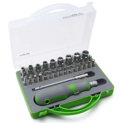 Multi-function Manual Screwdriver Set Hard Case Chrome Vanadium Steel Large Size Cross Flathead Socket Multi-purpose Repair