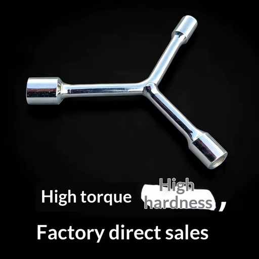 Three-prong Y-type Ratcheting Double End Wrench Metric Carbon Steel Labor-saving Maintenance Disassembly Socket Tool 8-10-12