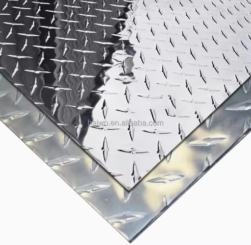 3000series 3003 3004 4x8 Aluminum Checkered Sheet Embossed Diamond Pattern Flat Plate