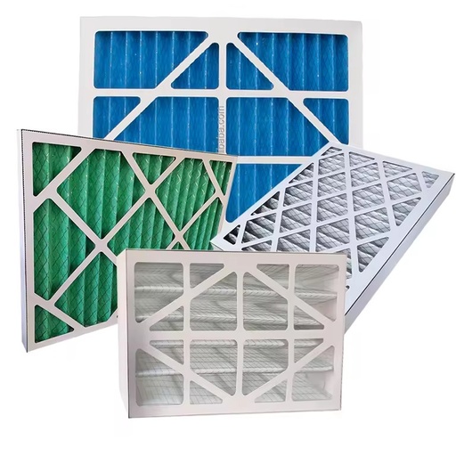 OEM Large Filtration Area HVAC Cardboard Pleat Panel AC Air Filter Farm Home Use-Ceiling Filter Sizes 12x12x1 20x20x1 20x25x4