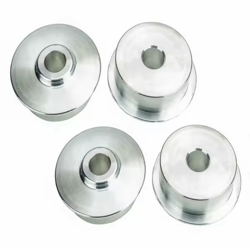CNC Lathe Machined Solid Aluminum Anodized Rear Subframe Rubber Internally Threaded Alloy/Steel Metal Bushing