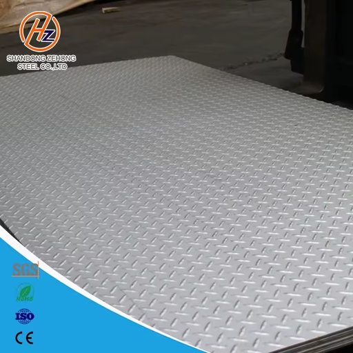 Manufacturer St37 Astm A36 Ss400 S235 Non-Slip Embossed Checkered Carbon Steel Plate JIS Patterned Steel Plate Floor Plate
