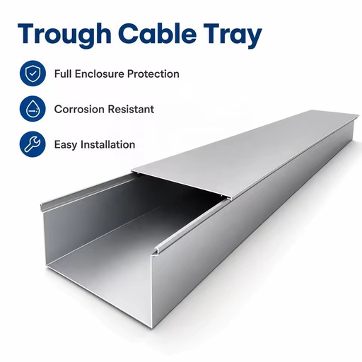 Heavy Duty Anti-Corrosion OEM Custom Galvanized Stainless Steel Trough Cable Tray for Indoor/Outdoor Wiring Projects