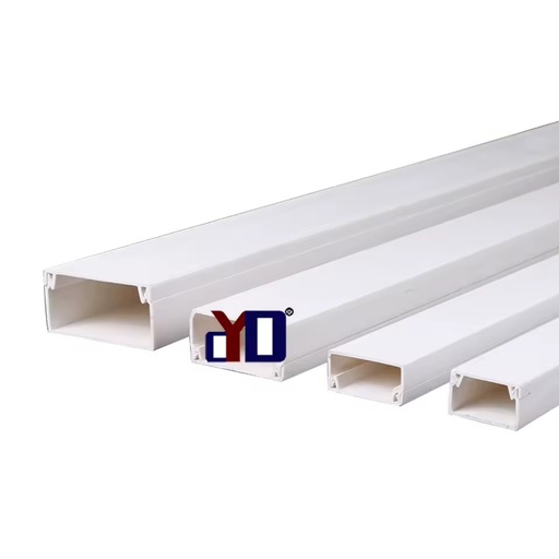 Flame Retardant Plastic White Electric Slotted Wire Duct Pvc Cable Raceway Channel Trunking Tray Under Desk Cable Organizer