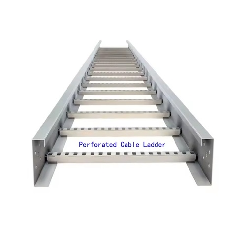 Ladder Type Perforated Cable Tray Open Steel Cable Support for Electrical and Industrial Wiring