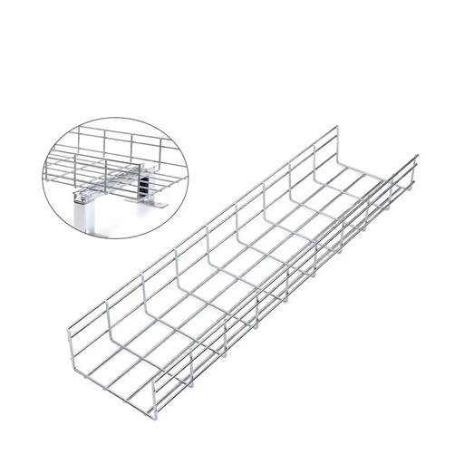 Cable Tray High Quality Material Hot Dip Galvanized Steel Basket Wire Mesh Cable Tray for Under Desk