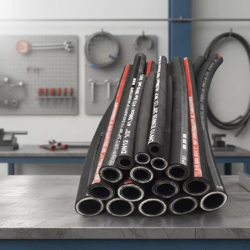 DIN EN 853 1SN/2SN NBR Wire Braided Hydraulic Hose 1/4" to 2" Inch European Standard
