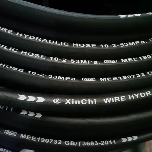 SAE100 R2AT EN853 2SN 3/8 DN10 Hydraulic Synthetic Rubber Oil Weather Resistant Steel Wire Braid Hose XC Cutting Service