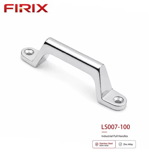 LS007-100 Stainless Steel U-Shaped Pull Handle | Polished Finish Ambidextrous Design Easy Installation for Door Cabinet Handles
