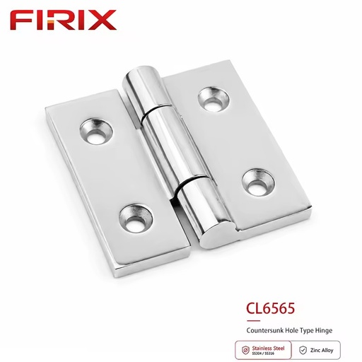 CL6565 Sharp Corner Stainless Steel Industrial Hinge | 65x65mm Large Square Profile Butt Hinge Easy Installation for Door BESS