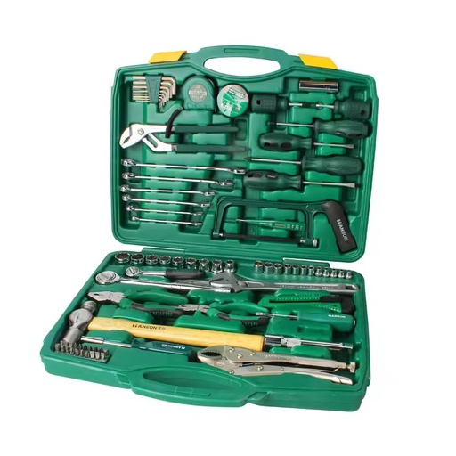 80PCS Machine Repair Hand Tool Set with Sockets & Wrenches CR-V Material OEM Available