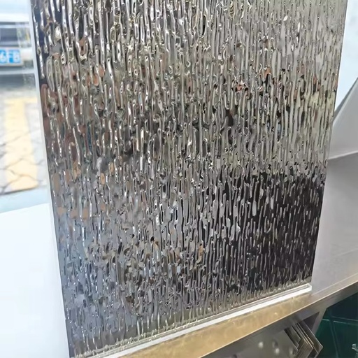316 Water Ripple Stainless Steel Sheet Rose Gold PVD Coated Wave Pattern Metal Panel for Luxury Hotel Lobby & Elevator Cladding
