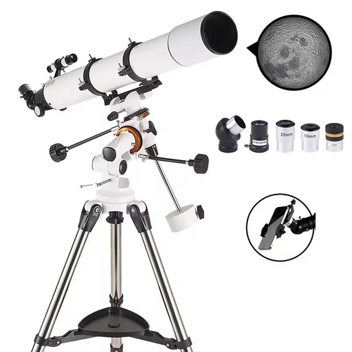 80900P Professional Astronomical Telescope & Binoculars 80mm High-Definition Outdoor Metal with Star-Looking Glasses