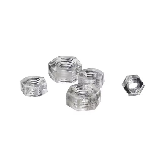 M3 Transparent Color Nylon Hex Nut Hexagon Plastic Nuts Strong Wear Resistance Metric Thread Suit for Screws Bolts
