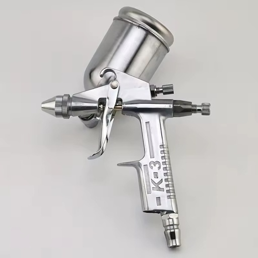 K3 Mini Pneumatic Air Brush Paint Sprayer 0.5mm Durable Aluminium Alloy Tool Gravity Feed 100ml Capacity 100ml/min Flow Rate