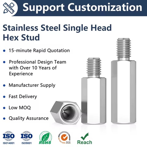 High Quality Customized Size Stainless Steel Hex Threaded Plain Finish Class 6 Grade Brand PCB Male Female Screw Standoff