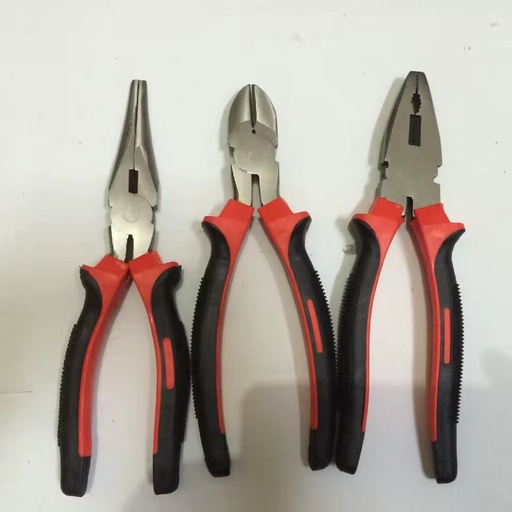 Type Comfort Handle Combination Pliers, Long Nose, and Side Cut Pliers Set