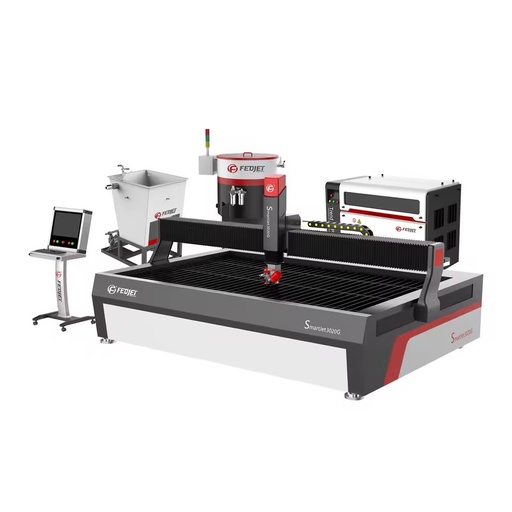 Fedjet Customized 0.02mm Precision CNC 5 Axis 45 Degree Granite Tile Cutting Water Jet Cutter