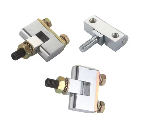 Industrial Heavy-Duty Zinc Alloy Chrome Plated Modern Silver Adjustable Cylinder Cabinet Door Hinges 180 Degrees Opening Angle